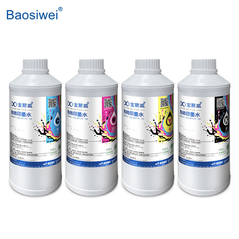 Baosiwei CMYK Tinta de transferência de calor C, M, Y, K 1000 ml para impressão suave